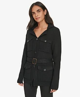 Calvin Klein Women's Knit Belted Jacket