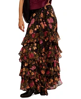 Free People Women's Lolita Ruffled Floral Print Maxi Skirt