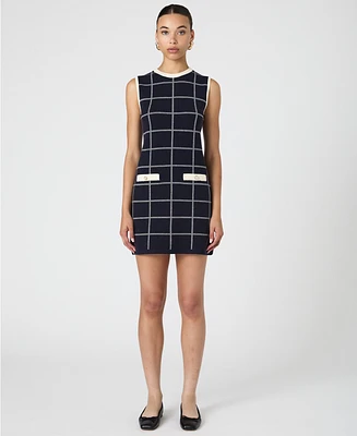 French Connection Women's Check-Print Sleeveless Dress