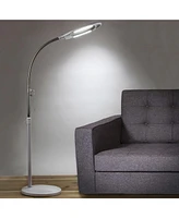 Brightech Lightview Pro Led Gooseneck Standing Magnifier Floor Lamp (1.75x) 3 Diopter