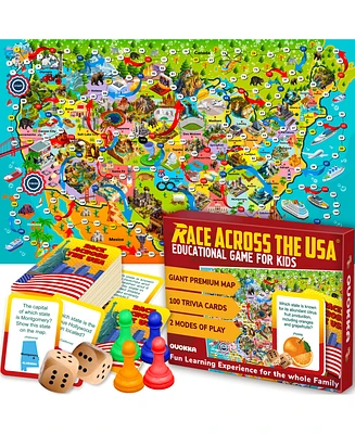 Quokka Geography Board Game for Kids 8-12, World Learning