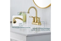 Casainc 4 Inch 2-Handle Centerset Bathroom Sink Faucet