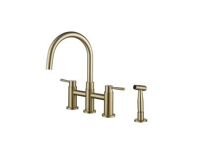 Casainc Kitchen Faucet with Pull Down Sprayer and Side 3 Hole