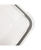Iris Usa 106qt Weatherpro Wheeled Plastic Storage Bin with Seal Latching Lid and 6Buckles, Pull Handle 2Pk