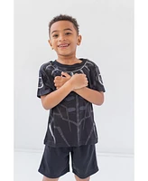 Marvel Big Boys Spider-Man Avengers T-Shirt and Bike Shorts Mesh Outfit Set