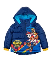 Paw Patrol Toddler Boys Rubble Marshall Chase Zip Up Puffer Jacket to