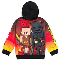 Minecraft Boys Fleece Pullover Hoodie to (4