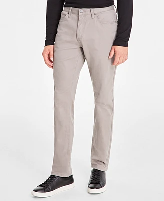 Alfani Men's Five-Pocket Straight-Fit Twill Pants, Created for Macy's