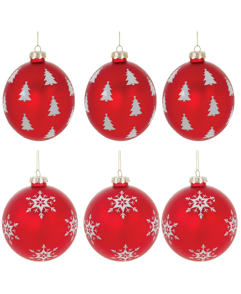 Slickblue Elegant Ball Ornament Perfect Holiday Decoration for Festive Cheer (Set of 6)