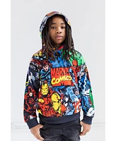 Marvel Toddler Boys Avengers Spider-Man Venom Iron Man Fleece Pullover Hoodie to