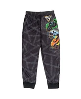 Monster Jam Toddler Boys Pullover Pajama Shirt and Pants Sleep Set to Grave Digger El Toro Loco Megalodon