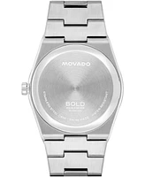 Movado Men's Bold Quest Swiss Quartz Stainless Steel Watch 40mm - Silver