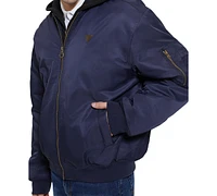 Guess Men's John Bomber Jacket with Removable Hooded Inset