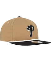 New Era Men's Khaki/Black Philadelphia Phillies Golfer Snapback Hat