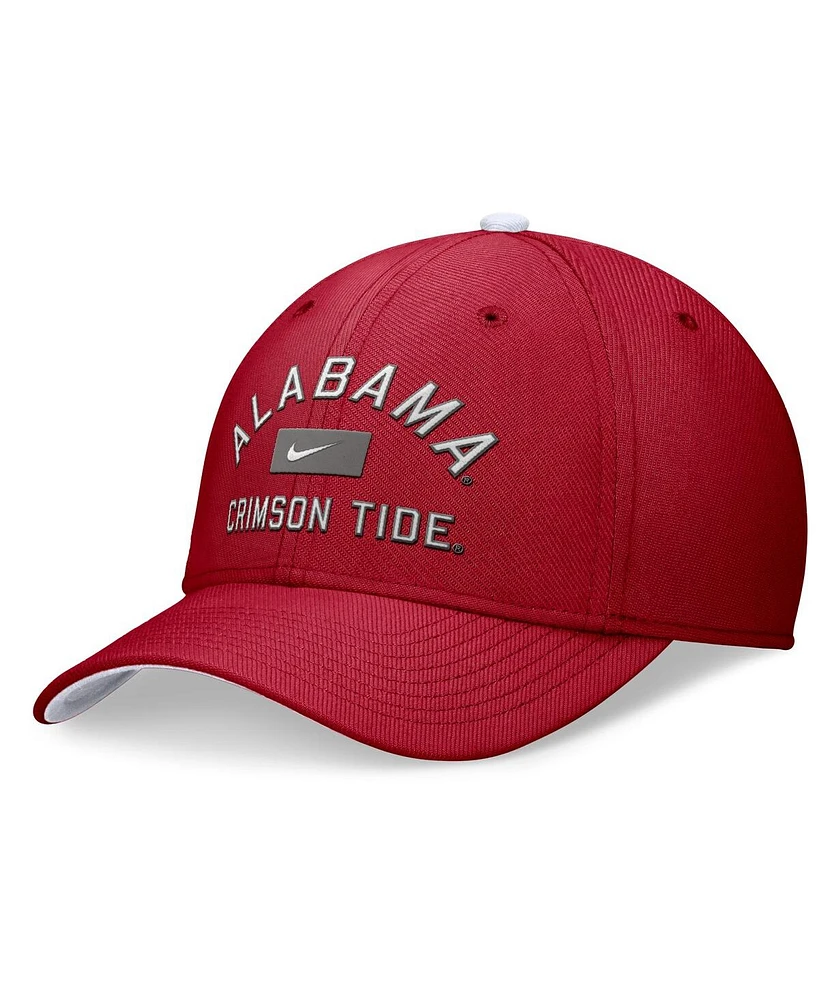 Nike Men's Crimson Alabama Tide Primetime Rise Swoosh Flex Hat