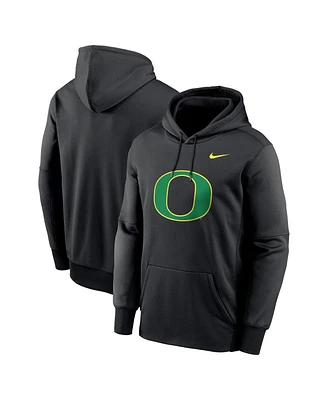 Nike Men's Black Oregon Ducks Color Pop Performance Fleece Pullover Hoodie