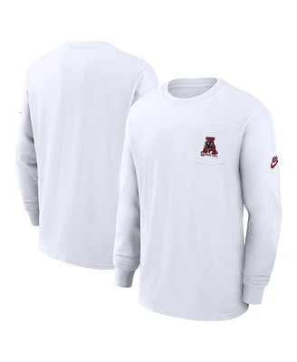 Nike Men's White Alabama Crimson Tide Legacy Max90 Pocket Long Sleeve T-Shirt