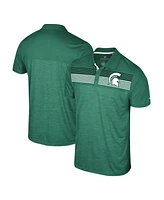 Colosseum Men's Green Michigan State Spartans Big Tall Langmore Polo