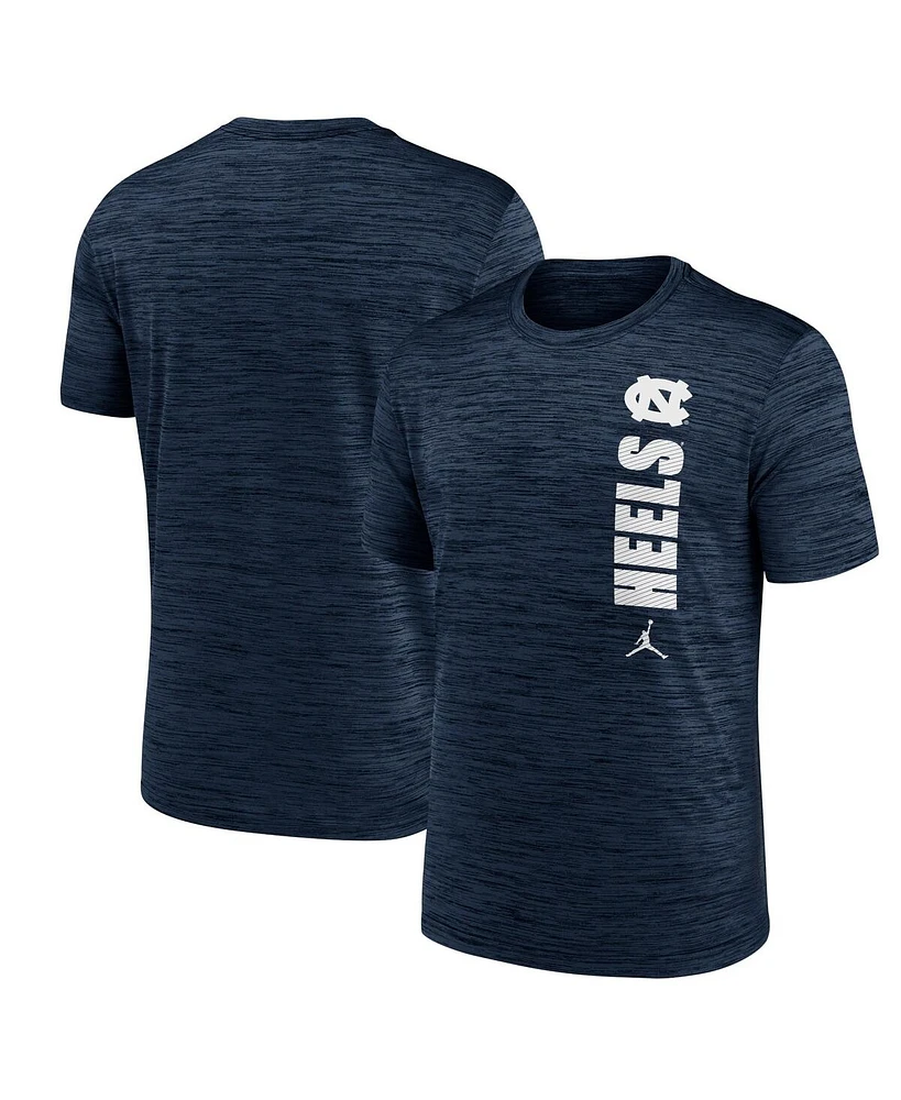 Jordan Men's Navy North Carolina Tar Heels 2024 Sideline Velocity Performance T-Shirt