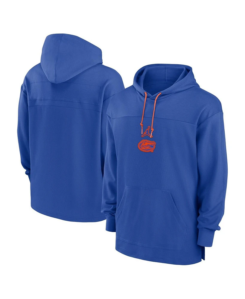 Jordan Men's Royal Florida Gators 2024/25 Sideline Jersey Performance Pullover Hoodie