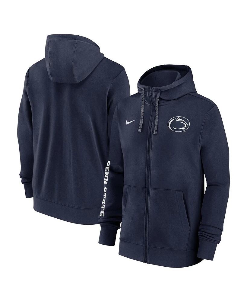 Nike Men's Navy Penn State Nittany Lions 2024 Sideline Full-Zip Hoodie