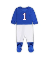 Wes & Willy Baby Boys and Girls Royal Florida Gators 1 Football Uniform Full-Zip Footed Jumper