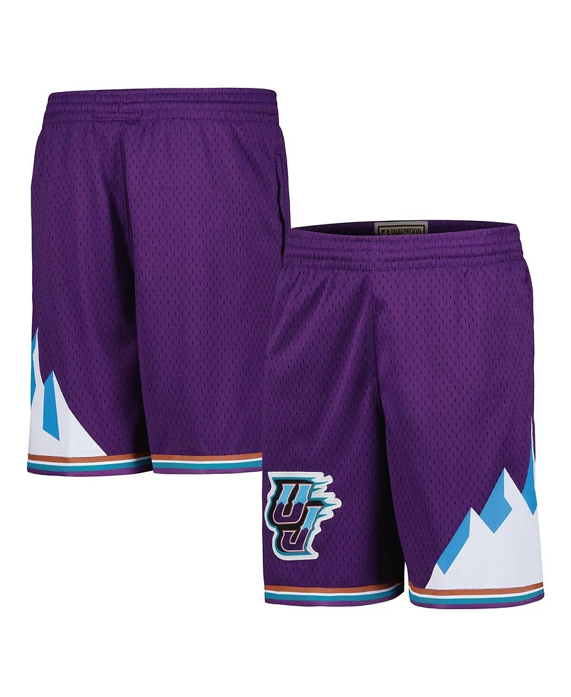 Mitchell & Ness Big Boys and Girls Purple Utah Jazz Hardwood Classics Swingman Shorts