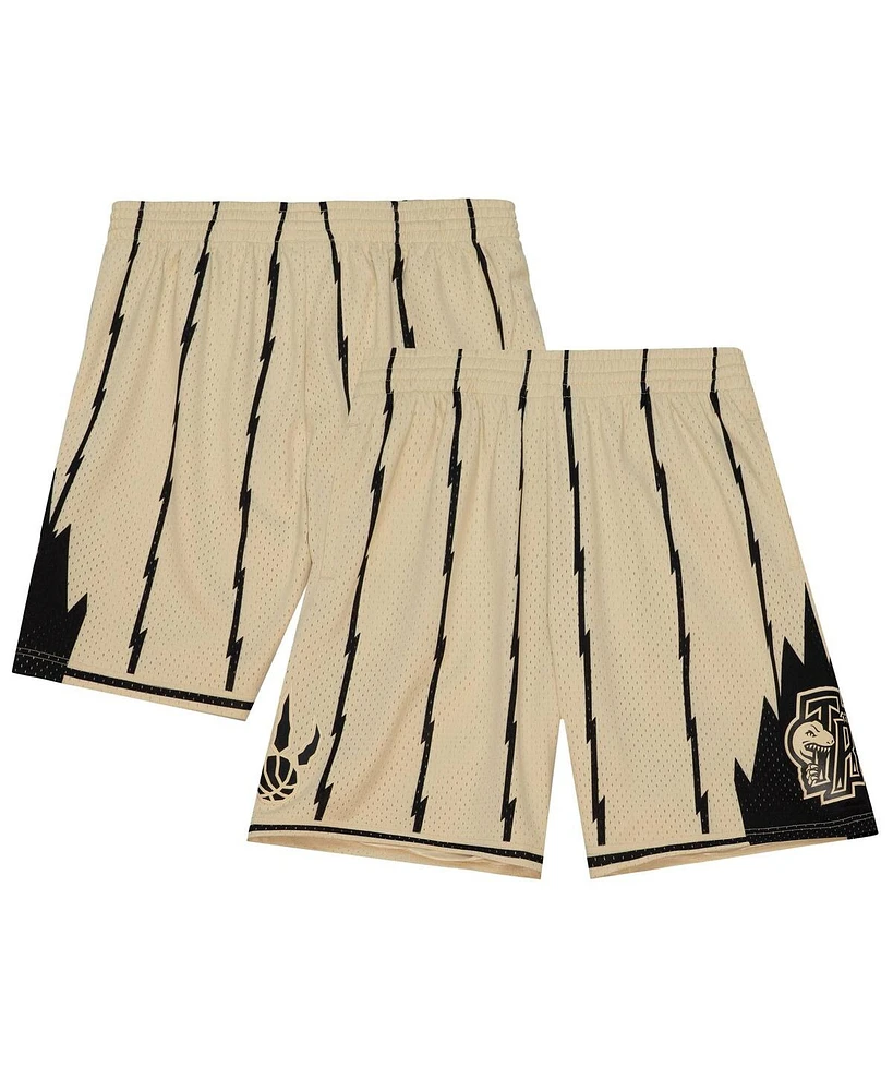 Mitchell & Ness Men's Khaki Toronto Raptors 1998-99 Hardwood Classics Swingman Shorts