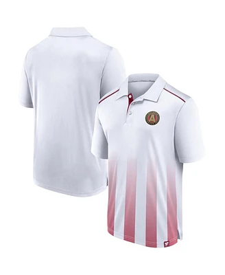 Fanatics Men's White Atlanta United Fc Line Up Fade Polo