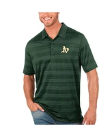 Antigua Men's Green Oakland Athletics Compass Polo