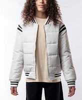 Ring of Fire Big Boys Nathaneal Puff Varsity Jacket with Shoulder Detail