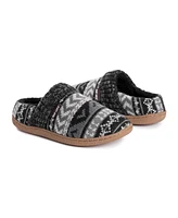 Muk Luks Men's Marcel Slipper, Ebony/Charcoal, L (12-13)