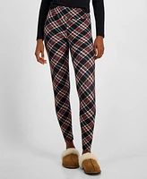 Planet Heart Juniors' Seamless Plaid Foil Festive Leggings