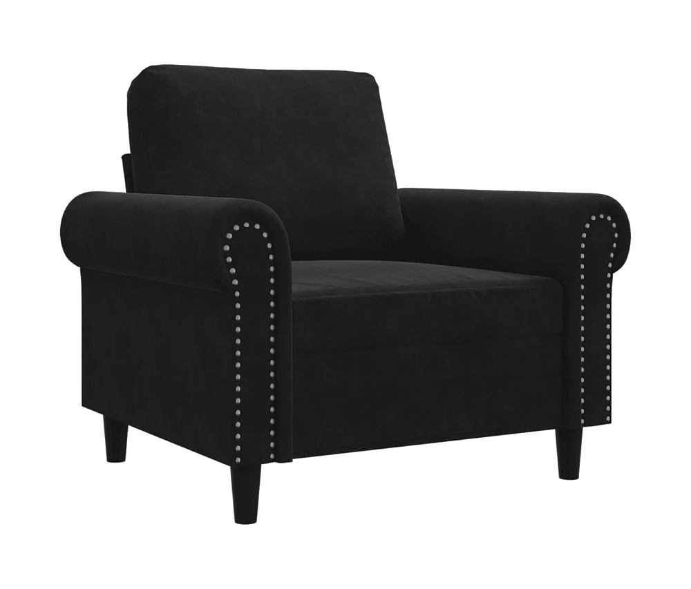 vidaXL Sofa Chair Black 23.6" Velvet