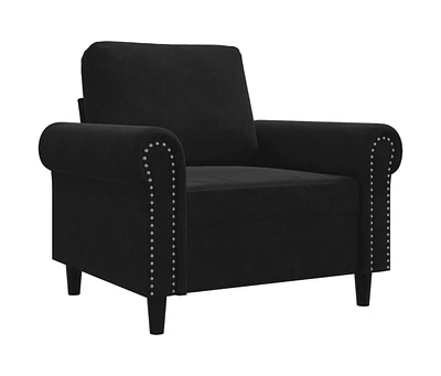 vidaXL Sofa Chair Black 23.6" Velvet