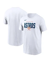 Nike Men's White Houston Astros Home Team Bracket Stack T-Shirt