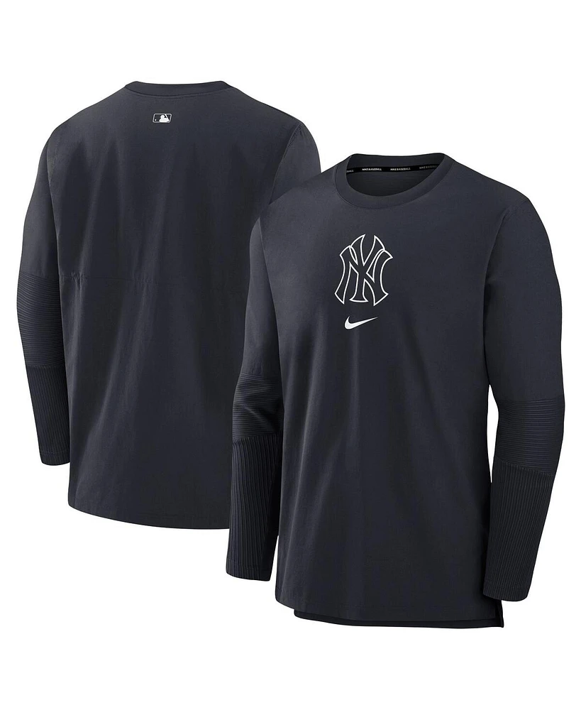 Nike Men's Navy New York Yankees Authentic Collection Player Performance Pullover Sweatshirt