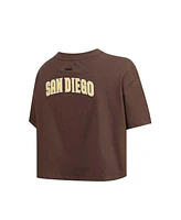 Pro Standard Women's Brown San Diego Padres Classic Team Boxy Cropped T-Shirt