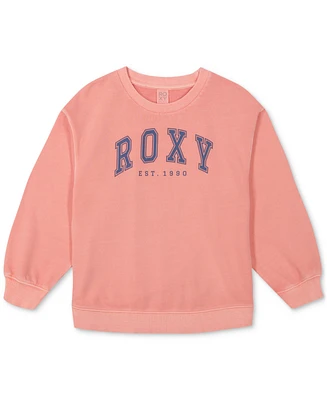 Roxy Big Girls Arch Oversized Logo-Print Sweatshirt