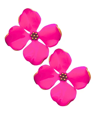 Swanky Designs Floral Statement Earrings