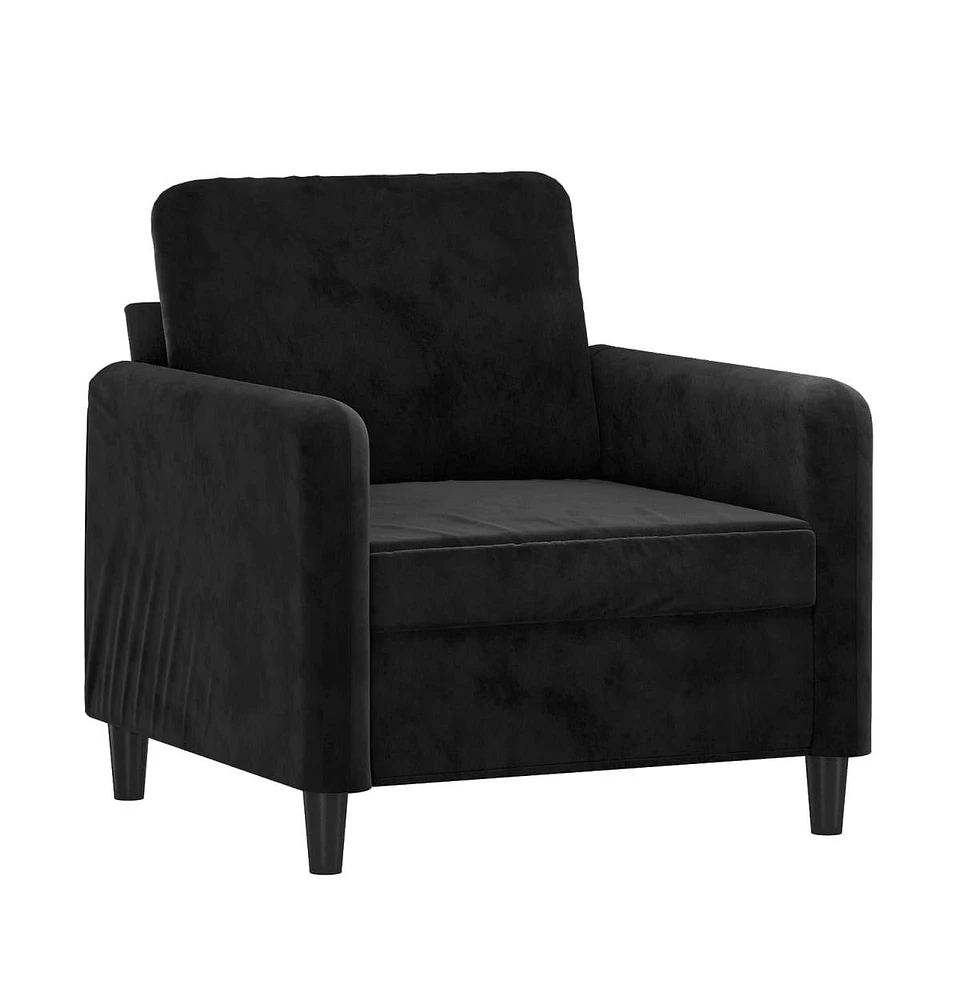 vidaXL Sofa Chair Black 23.6" Velvet