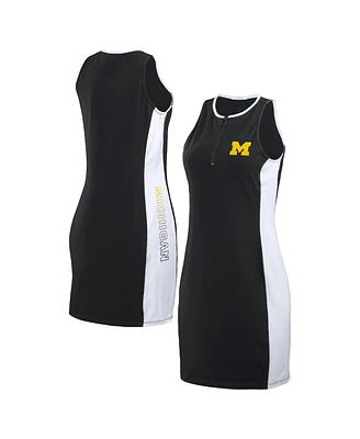 Wear by Erin Andrews Women's Black Michigan Wolverines Bodyframing Tank Dress