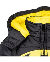 Dc Comics Justice League Superman Batman Zip Up Puffer Jacket Toddler |Child Boys