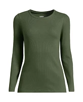 Lands' End Women's Long Sleeve Micro Rib T-Shirt