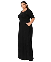 L I V D Plus Eva Pocket Maxi Dress