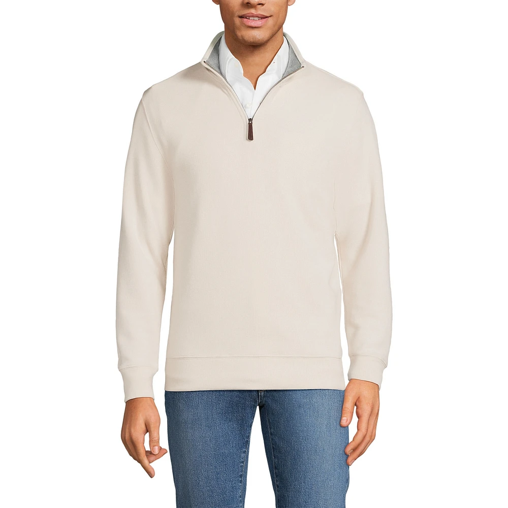 Lands' End Men's Bedford Rib Quarter Zip Sweater