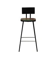 vidaXL Bar Stools 2 pcs Solid Reclaimed Wood