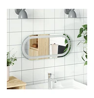 vidaXL Led Bathroom Mirror 23.6"x9.8" Oval