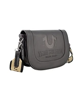 True Religion debossed logo flap shoulder bag