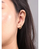 Devata Signature Hoop Earrings in 14K Gold, approx. 3.6 grams